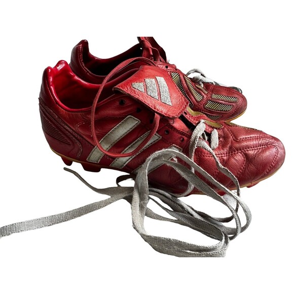 2002 Adidas Predator Mania US 7 Red Silver Strap Fold Over Tongue main image 5